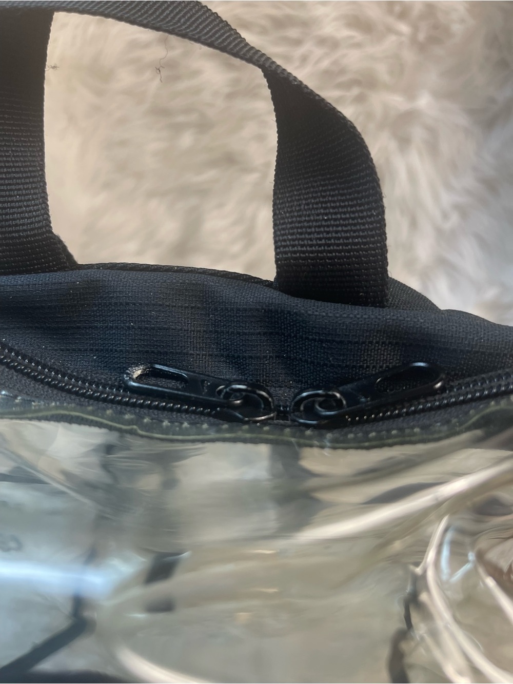 Nike Brasilia training transparent PVC Backpack with Black Trim and Logo - Picture 14 of 15